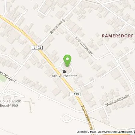 Standortübersicht der Tankstelle Aral Tankstelle in 53227 Bonn