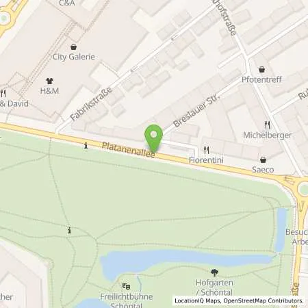 Standortübersicht der Tankstelle ASCHAFFENBURG - PLATANENALLEE in 63739 Aschaffenburg