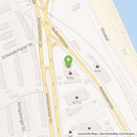 Standortübersicht der Benzin-Super-Diesel Tankstelle: Esso Tankstelle in 50735, KOELN