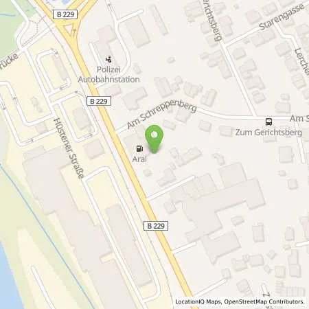 Standortübersicht der Tankstelle Aral Tankstelle in 59821 Arnsberg