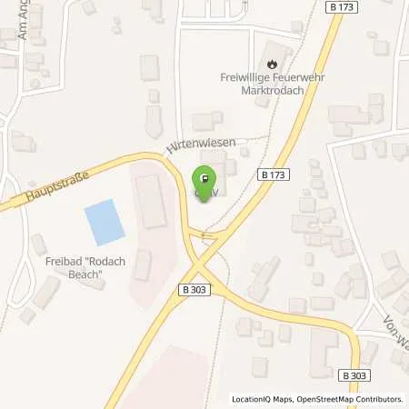 Standortübersicht der Tankstelle Marktrodach Hauptstra¿e / Hirtenwiesen in 96364 Marktrodach