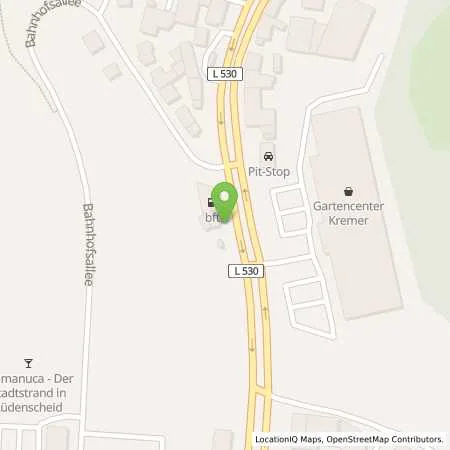 Standortübersicht der Tankstelle bft-Station Peter Kirfel in 58507 Lüdenscheid