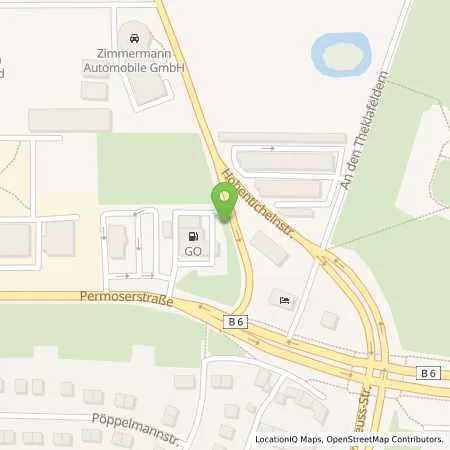 Standortübersicht der Tankstelle GO Leipzig Hohentichelnstr. in 04328 Leipzig