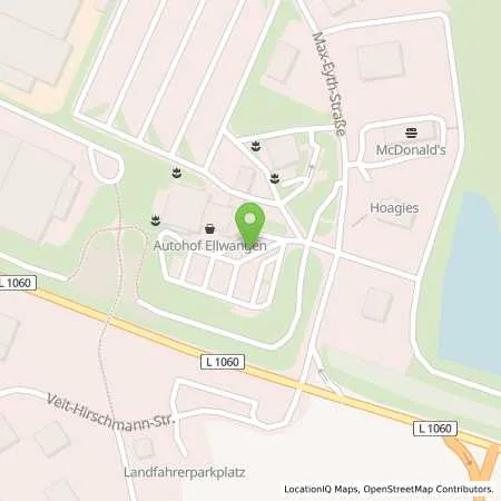 Standortübersicht der Tankstelle Esso Tankstelle in 73479 ELLWANGEN