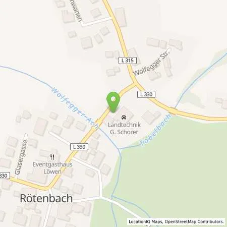 Standortübersicht der Tankstelle AVIA Tankstelle in 88364 Wolfegg (Rötenbach)