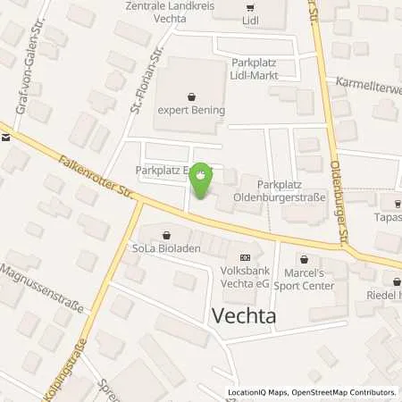 Standortübersicht der Tankstelle Shell Vechta Falkenrotter Str. 16 in 49377 Vechta