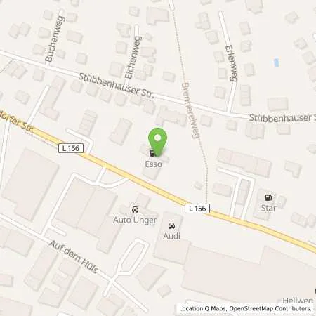 Standortübersicht der Tankstelle Esso Tankstelle in 40822 METTMANN
