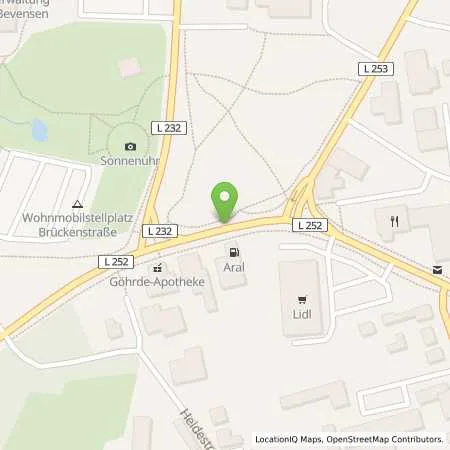 Standortübersicht der Tankstelle Aral Tankstelle in 29549 Bad Bevensen