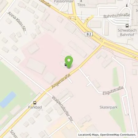 Standortübersicht der Tankstelle BayWa Tankstelle Schwabach in 91126 Schwabach