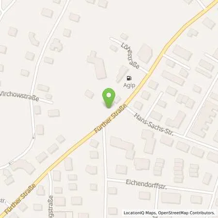 Standortübersicht der Tankstelle ZIRNDORF - FUERTHER STRASSE 51 in 90513 Zirndorf