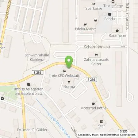 Standortübersicht der Tankstelle star Tankstelle in 09127 Chemnitz