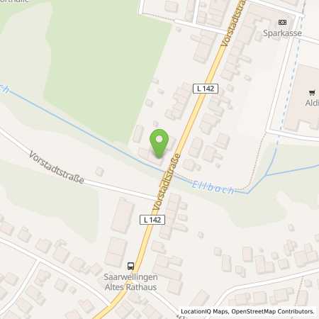 Standortübersicht der Benzin-Super-Diesel Tankstelle: Esso Tankstelle in 66793, SAARWELLINGEN