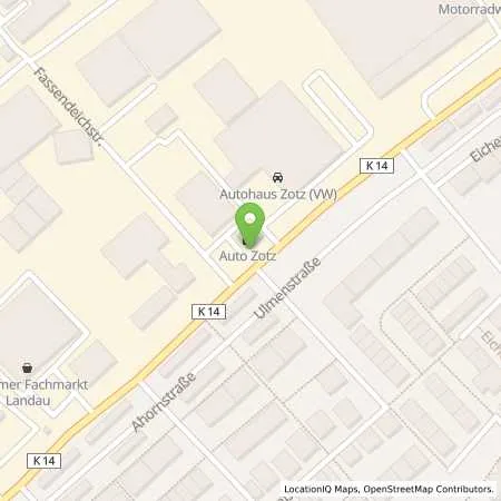 Standortübersicht der Tankstelle Landau in der Pfalz in 76829 Landau in der Pfalz