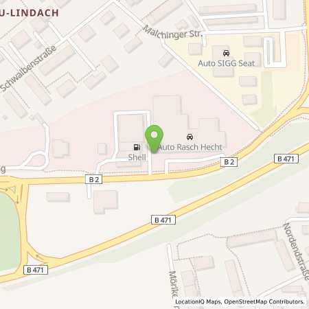 Standortübersicht der Benzin-Super-Diesel Tankstelle: Shell Fuerstenfeldbruck Augsburger Str. 42 in 82256, Fuerstenfeldbruck