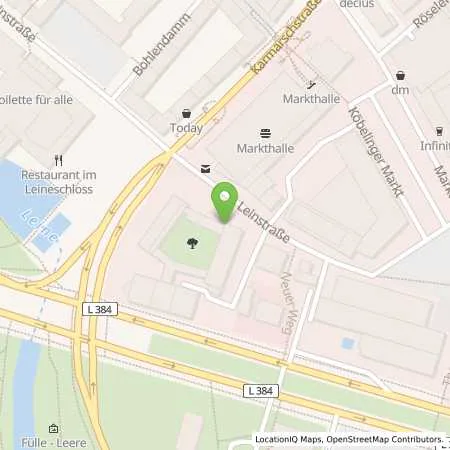 Standortübersicht der Tankstelle HANNOVER - LEINSTR. 11 in 30159 Hannover