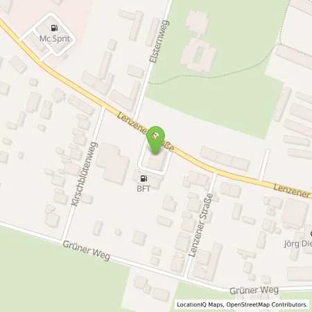 Standortübersicht der Tankstelle Bft Wittenberge Lenzener Straße 34 A in 19322 Wittenberge