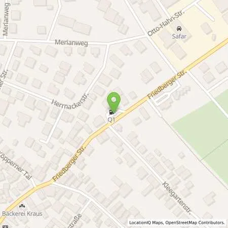 Standortübersicht der Tankstelle Q1 Tankstelle in 61381 Friedrichsdorf