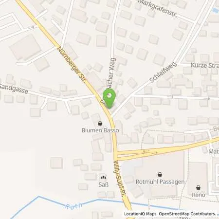 Standortübersicht der Tankstelle ROTH - NUERNBERGER STR.45 in 91154 Roth