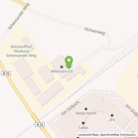 Standortübersicht der Benzin-Super-Diesel Tankstelle: Wittmann Oil in 86633, Neuburg