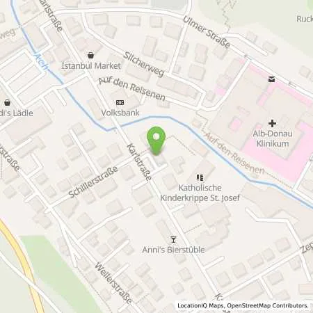 Standortübersicht der Tankstelle Esso Tankstelle in 89143 BLAUBEUREN