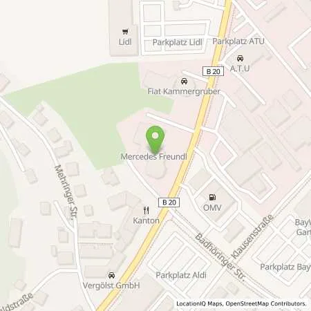 Standortübersicht der Tankstelle Burghausen Burgkirchener Straße 11 in 84489 Burghausen