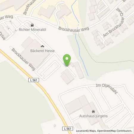 Standortübersicht der Tankstelle Tankstelle Brockhauser Weg in 58507 Lüdenscheid