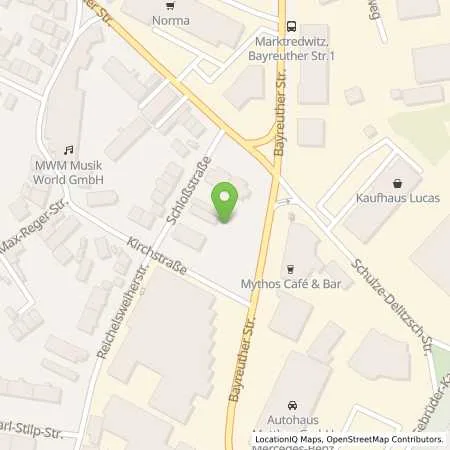 Standortübersicht der Tankstelle Bergler und Kröniger, Marktredwitz in 95615 Marktredwitz