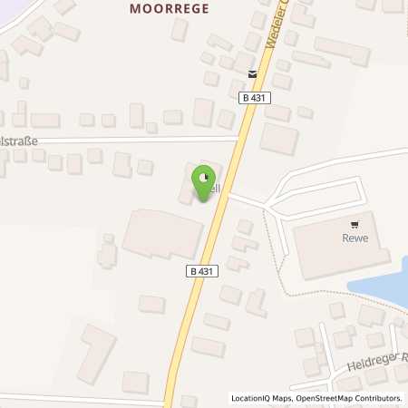 Standortübersicht der Benzin-Super-Diesel Tankstelle: Shell Moorrege Wedeler Chaussee 56 in 25436, Moorrege