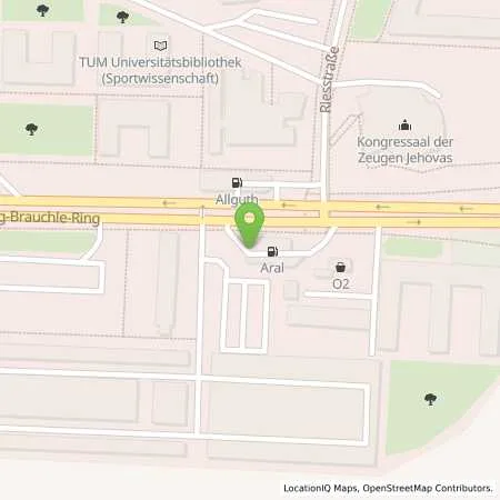 Standortübersicht der Tankstelle Aral Tankstelle in 80992 München