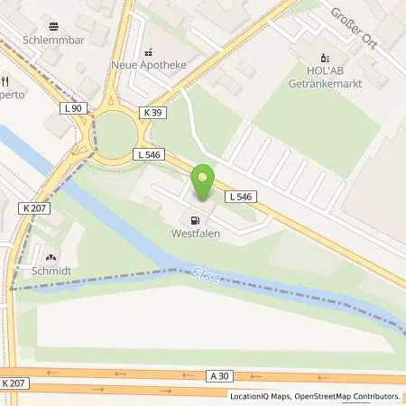 Standortübersicht der Tankstelle Michael Seppmann in 32289 Rödinghausen