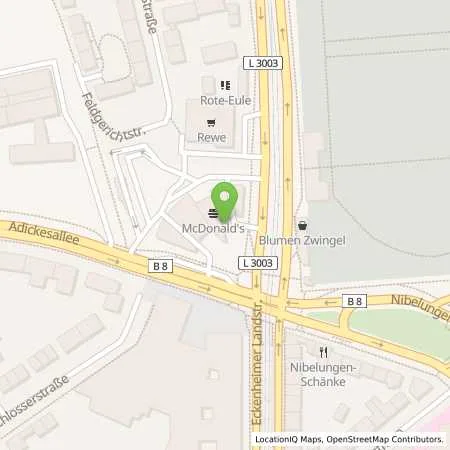 Standortübersicht der Tankstelle TotalEnergies Frankfurt in 60320 Frankfurt