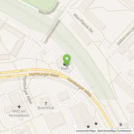 Standortübersicht der Tankstelle Shell Schwerin Hamburger Allee 135 in 19063 Schwerin