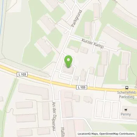 Standortübersicht der Tankstelle Kattners Freie Tankstelle in 22869 Schenefeld