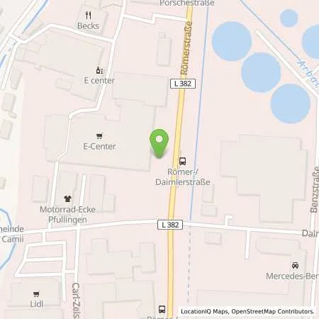 Standortübersicht der Tankstelle Marktkauf LD Tankstelle Pfullingen in 72793 Pfullingen