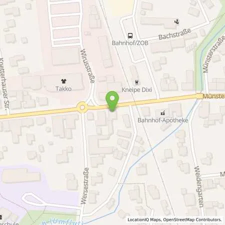 Standortübersicht der Tankstelle Schrewe Vertriebs GmbH, Münsterstraße 37 in 33775 Versmold