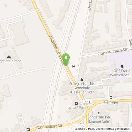 Standortübersicht der Tankstelle Shell Mönchengladbach Rheydter Str. 180 in 41065 Mönchengladbach