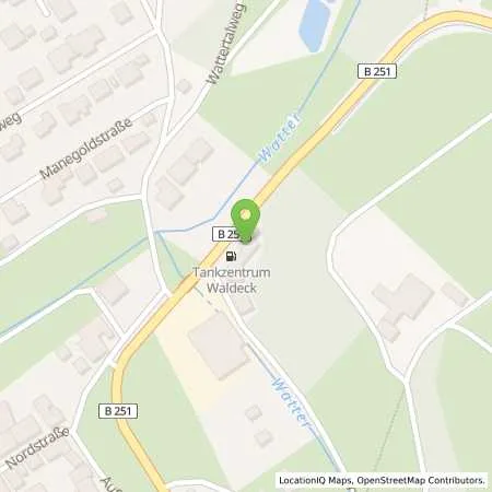 Standortübersicht der Tankstelle Tankzentrum Waldeck in 34513 Waldeck (Freienhagen)