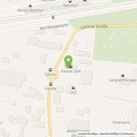 Standortübersicht der Tankstelle famila Tankstelle Ribnitz-Damgarten in 18311 Ribnitz-Damgarten