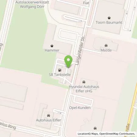 Standortübersicht der Tankstelle SB Koethen Langenfelder Str. 11 in 06366 Koethen