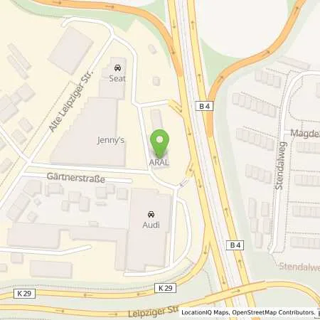 Standortübersicht der Tankstelle Aral Tankstelle in 38124 Braunschweig