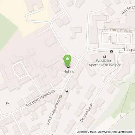 Standortübersicht der Tankstelle Markenfreie TS Hattingen in 45527 Hattingen