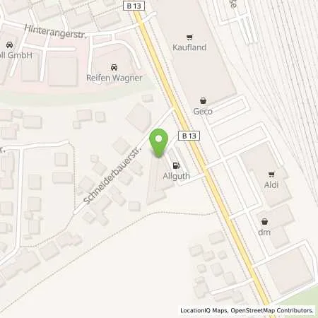 Standortübersicht der Tankstelle ALLGUTH GmbH c/o Thomas Seipelt in 85051 Ingolstadt