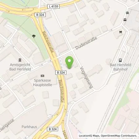 Standortübersicht der Tankstelle Tankstelle Vogelgesang in 36251 Bad Hersfeld