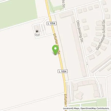 Standortübersicht der Tankstelle star Tankstelle in 99610 Sömmerda