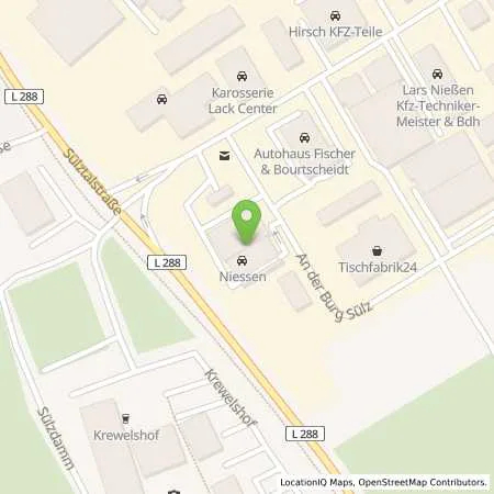 Standortübersicht der Tankstelle Lohmar Burg-Sülz in 53797 Lohmar Burg Sülz