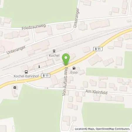 Standortübersicht der Tankstelle Esso Tankstelle in 82431 KOCHEL