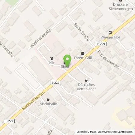 Standortübersicht der Tankstelle Shell Solingen Neuenhofer Str. 107 in 42657 Solingen