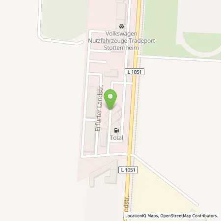 Standortübersicht der Tankstelle TotalEnergies Erfurt-Stotternheim in 99095 Erfurt (Stotternheim)