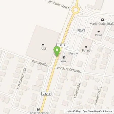 Standortübersicht der Tankstelle Aral Tankstelle in 65468 Trebur