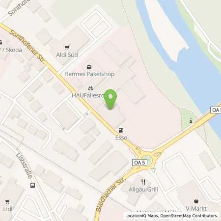 Standortübersicht der Tankstelle Esso Tankstelle in 87509 IMMENSTADT